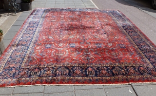 Antique Mashad Moglie 395x312, Top piece, in great condtion, wonderful rug.                      