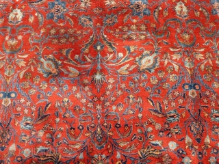 Antique Mashad Moglie 395x312, Top piece, in great condtion, wonderful rug.                      