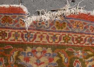 Antique Ziegler 395x280cm , in distressed condition but absolutely a beautiful and elegant rug                   