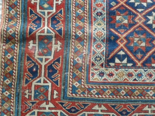 Beautifull Antique Shirvan Rug. Size 140 x 120. Comes with some condition issues.                    