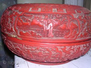 This is an old chinese jar with the lid called 1000 codes is in a very good condition for it's age couple of dents on the lid wich is visible in the  ...