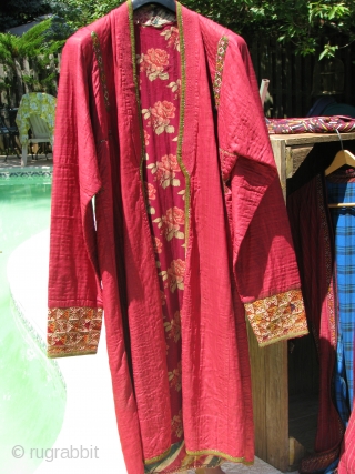 Chodor Turkmen silk chuppan(overcoat)old enough to collect it strong enough to use it                    