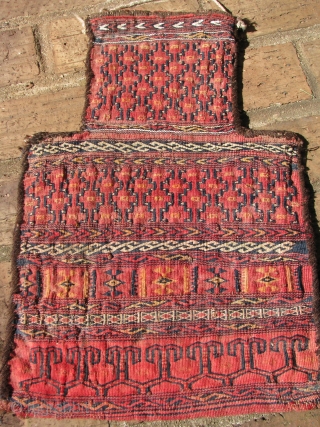 Nice old flatweave salt bag northwest afghanistan turkmen tribe                        