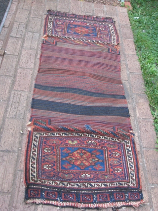This is an old kurdish khorjin(saddlebag) good colors nice shiny wool                      
