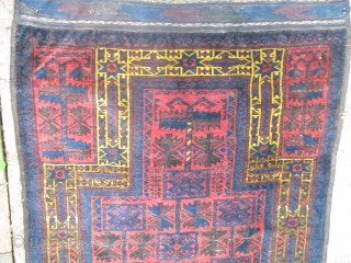 Here is an old beluchi prayer rug very soft shiny wool                      