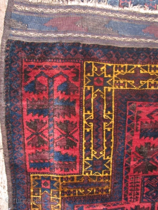 Here is an old beluchi prayer rug very soft shiny wool                      