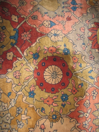 Old persian rug fragment with all natural colors and full pile,for sure over century old and long time ago its been turned to a runner        