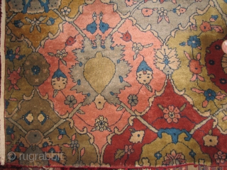 Old persian rug fragment with all natural colors and full pile,for sure over century old and long time ago its been turned to a runner        