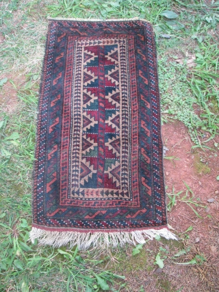 This beluch balisht with nice greens have very nice soft wool and its in a very good condition 18"x 37"             