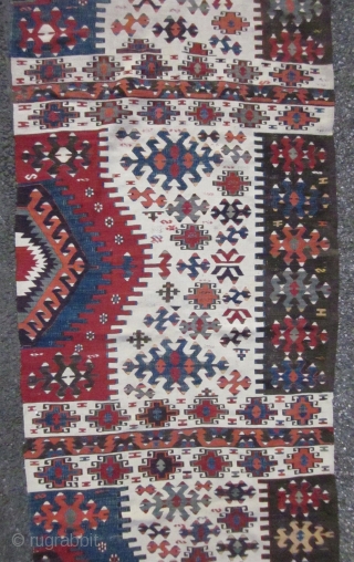 ANTIQUE HALF ANATOLIAN KILIM                             