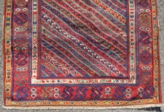 Antique kurdish carpet.
228 x 150 cm
Fair condition
Ends and sides restored                       