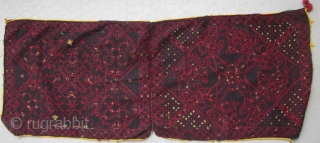 FINE PAIR OF SWAT VALLEY EMBROIDED SILK PILLOW COVERS
SAWNED TOGETHER 104 X 40 cm                   