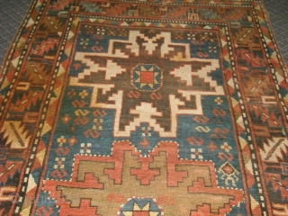 This rug is Persian rug or this is what I've been  told. (Perhaps more likely Caucasian?) It is old and has some conditions issues. It will have to be repaired. There  ...