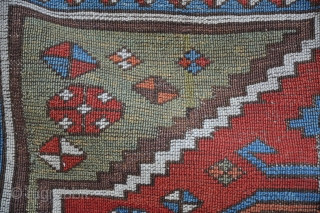 Wonderful Sivas Carpet. 
1st half of 19th century (I think 1815-1850), with well balanced wonderful natural colors: Saturated madder red, a delightful apricot color, sky blue, light green which is a combination  ...