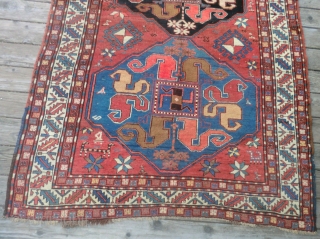 Antique Karabagh Cloudband Rug -19th Century -58" by 74"
This rug is in very good, all-original condition.
If you would like to see more photos, please email.
Please ask any question and we will reply  ...