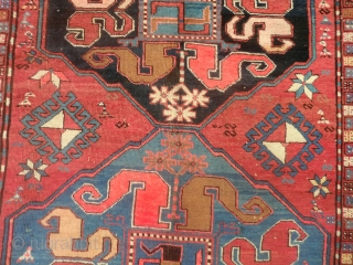 Antique Karabagh Cloudband Rug -19th Century -58" by 74"
This rug is in very good, all-original condition.
If you would like to see more photos, please email.
Please ask any question and we will reply  ...