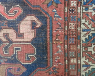 Antique Karabagh Cloudband Rug -19th Century -58" by 74"
This rug is in very good, all-original condition.
If you would like to see more photos, please email.
Please ask any question and we will reply  ...