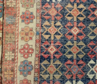 Late 19th Century Caucasian Rug 3.5 Ft. x 5 Ft.
This is the type of textile well-suited for wall display. Essentially the attributes that make this Caucasian rug so attractive are all still  ...