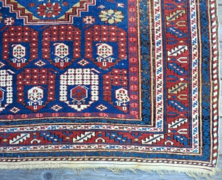 Antique Caucasian Shirvan Rug 4' x 7'
This rug is tightly woven and is in very good all original condition. It maintains guard borders on each end and is without repairs, tears or  ...