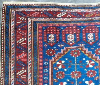 Antique Caucasian Shirvan Rug 4' x 7'
This rug is tightly woven and is in very good all original condition. It maintains guard borders on each end and is without repairs, tears or  ...