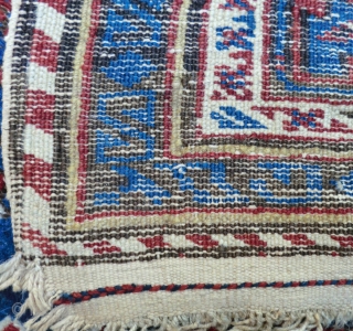 Antique Caucasian Shirvan Rug 4' x 7'
This rug is tightly woven and is in very good all original condition. It maintains guard borders on each end and is without repairs, tears or  ...