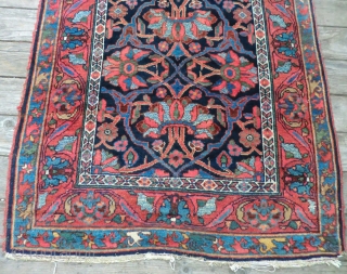 Lilihan Persian Rug -Approx. 44" by 81"
This is a very nice, true antique Persian rug. It has a natural wool pile and a cotton foundation. The condition is excellent-all original with no  ...