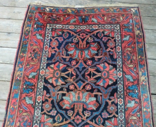 Lilihan Persian Rug -Approx. 44" by 81"
This is a very nice, true antique Persian rug. It has a natural wool pile and a cotton foundation. The condition is excellent-all original with no  ...