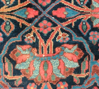 Lilihan Persian Rug -Approx. 44" by 81"
This is a very nice, true antique Persian rug. It has a natural wool pile and a cotton foundation. The condition is excellent-all original with no  ...