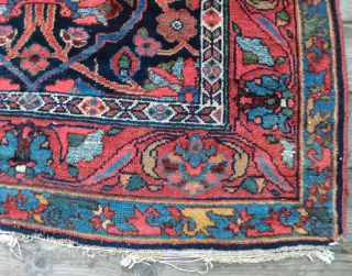 Lilihan Persian Rug -Approx. 44" by 81"
This is a very nice, true antique Persian rug. It has a natural wool pile and a cotton foundation. The condition is excellent-all original with no  ...