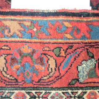 Lilihan Persian Rug -Approx. 44" by 81"
This is a very nice, true antique Persian rug. It has a natural wool pile and a cotton foundation. The condition is excellent-all original with no  ...