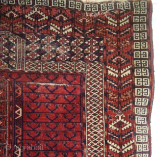 19th Century Tekke Turkoman Tent Door Cover (Ensi) 
This 19th century Tekke Turkoman tent opening cover could use some work as it does not lay flat. It also has some areas of  ...