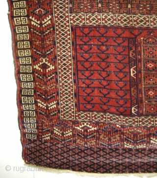 19th Century Tekke Turkoman Tent Door Cover (Ensi) 
This 19th century Tekke Turkoman tent opening cover could use some work as it does not lay flat. It also has some areas of  ...