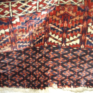 19th Century Tekke Turkoman Tent Door Cover (Ensi) 
This 19th century Tekke Turkoman tent opening cover could use some work as it does not lay flat. It also has some areas of  ...