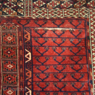 19th Century Tekke Turkoman Tent Door Cover (Ensi) 
This 19th century Tekke Turkoman tent opening cover could use some work as it does not lay flat. It also has some areas of  ...