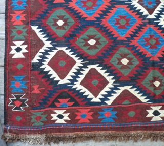 Antique Caucasian Kilim Rug -Approximately 5 feet by 11 feet. A very well-designed and executed Kilim that is extremely pleasing to the eye in its harmony and choice of colors. All original  ...