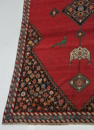 Three antique Karabakh GALLERY Runners 4'x24', 4'x24' & 7'x22' - all matching, assumed to have been woven side-by-side.  Two of the three are dated.  All colors are beautiful.  Birds,  ...