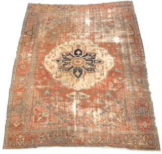 9x12 1870's Serapi, worn.  No dry areas - the carpet is completely malleable.  http://www.dilmaghani.com                 