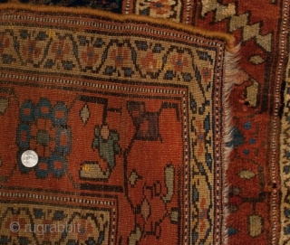 very old antique kurd gallery runner.  Very soft, finely woven, and heavy. One small area of repair.  Colors are amazing.  Over 140 years old.  Size is 3'5"x12'7"   ...