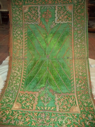 velvet carpet from jain community. used for temple purpose.
with solid silver work on it. from early 20th centuary.

good condition              
