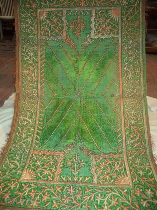 velvet carpet from jain community. used for temple purpose.
with solid silver work on it. from early 20th centuary.

good condition              