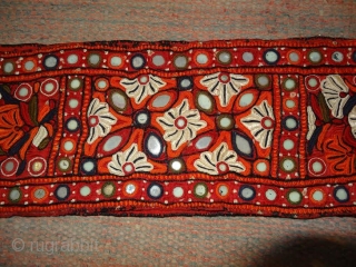 pakko work groom scarve (sash).silk embroidery on silk based fabric. very rare piece. some damage. locally called as bokano or bokani
from sindh ragion          