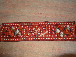 pakko work groom scarve (sash).silk embroidery on silk based fabric. very rare piece. some damage. locally called as bokano or bokani
from sindh ragion          