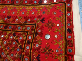 combination of soof anf kharak embroidery. fine condition rare piece from sodha (rajput) family of jaisalmer ,rajasthan. similiar piece is also seen in sindh region of infia and pakistan    