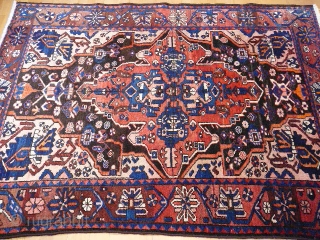 
				
					
				
				
				
				Origin: 
				Iran
				
			
				
				Provenience: 
				Bakhitar
			
			
				Size:
				208 x 160 cm
			
			
				Pile:
				Wool
			
			
				Foundation:
				Cotton
			
			
				Production:
				Handknotted
			
			
				Condition:
				Very good for age
			
			
				Age:
				II. Quater 20th century
			
				
				Repairs:
				Selvedge new, fringes secured, no further repairs
			
				
				Questions:
				We will be glad to answer any ouf your questions
			
			      