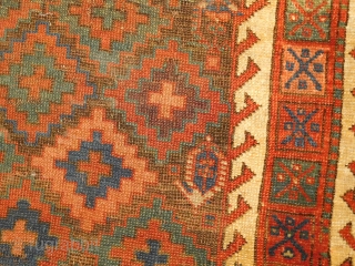 4'4''x8'Kurd rug AS IS 
19th century 
Natural dyes 
all wool 
lovely greens gold purples etc                  