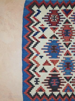 Wonderful Caucasian fine Kilim Panel 19th century 
All Natural dyes 
31''x45''                      