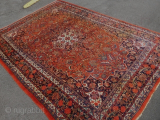 7 x 10
wonderful Bijar in lovely condition 
lovely colors 
circa 1930s                      