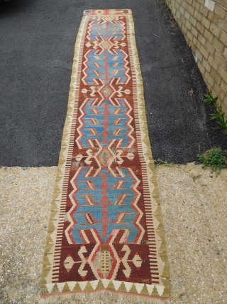 Anatolian Kilim 
some condition issues as imaged 
 2'1'' x 10'6''                      