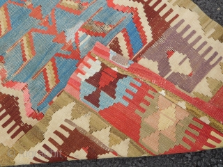 Anatolian Kilim 
some condition issues as imaged 
 2'1'' x 10'6''                      