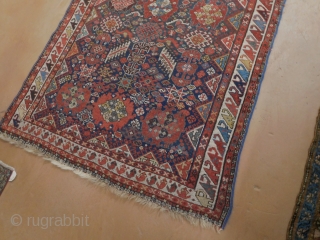 3.10 SW Persian Khamseh rug 
19th century 
needs cleaning selling as found                     